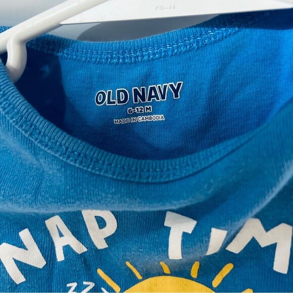 Preloved Blue Old Navy “Nap Time” Bodysuit Size 6-12 months - Picture 3 of 3